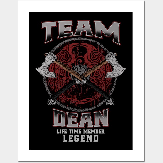 Dean Name - Lifetime Member Legend - Viking Wall Art by Stacy Peters Art